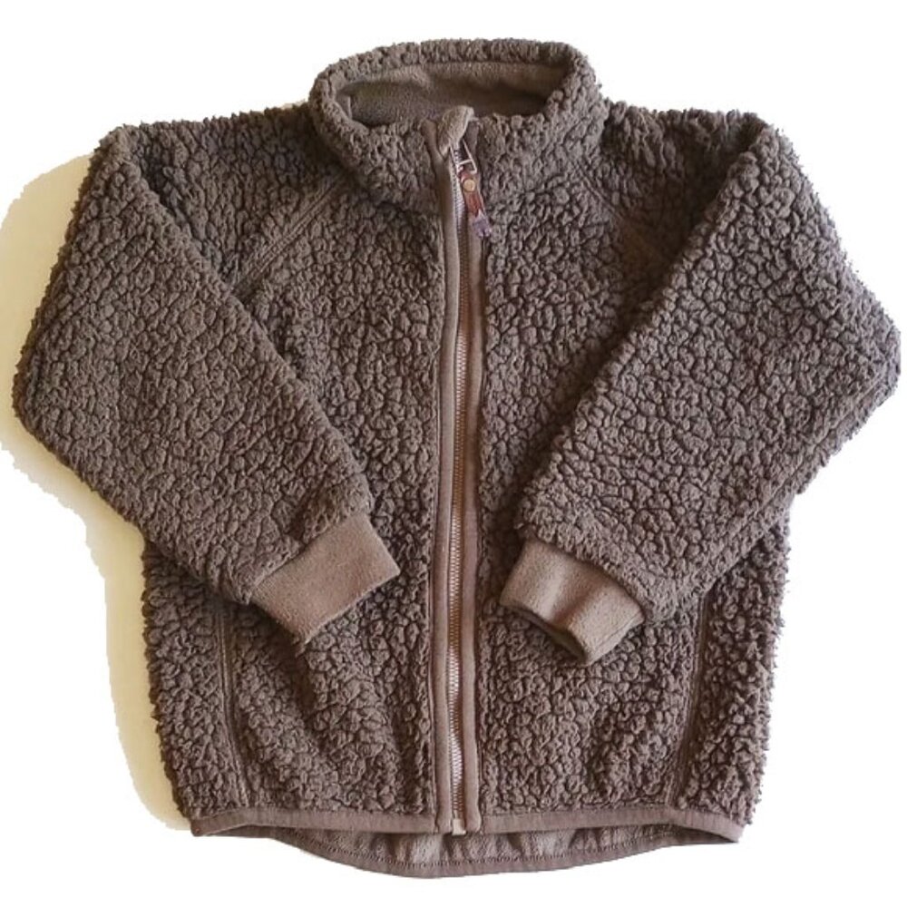 Miniature Copenhagen Teddy Fleece Adventure Jacket 4T Brown  Fuzzy Sherpa